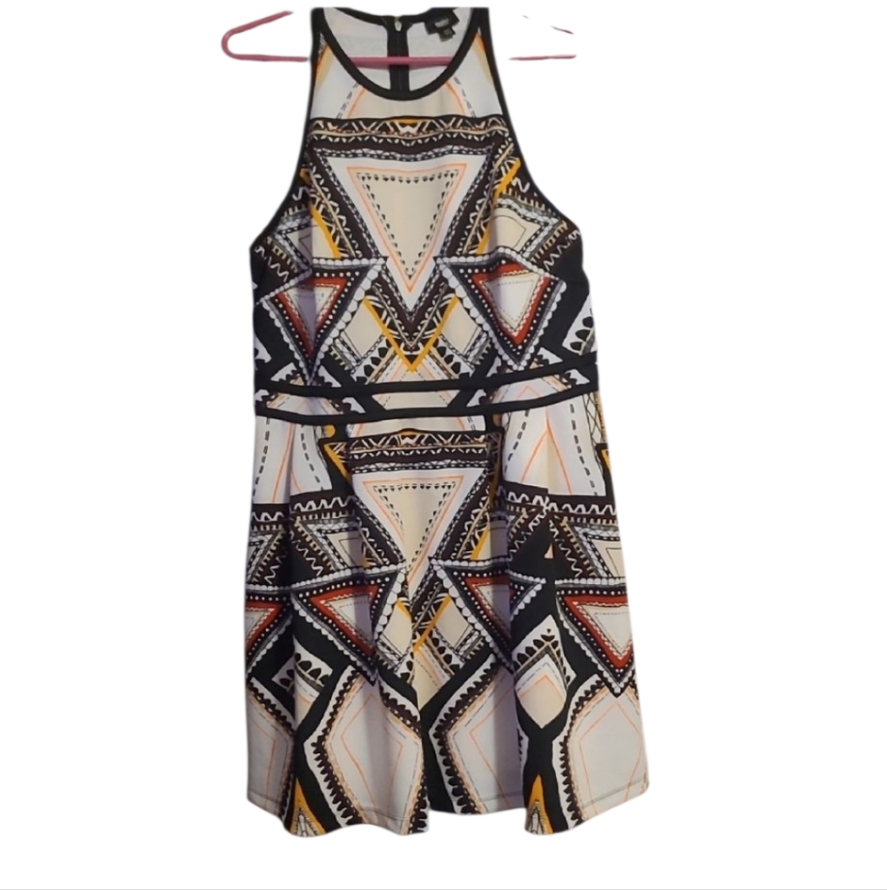 Geometric Patterned Dress - Multicolor